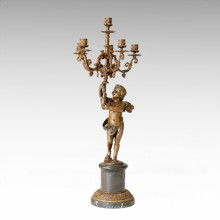 Candle Holder Statue Angle Cupid Candlestick Bronze Sculpture Tpch-026 (J) / 027 (J)